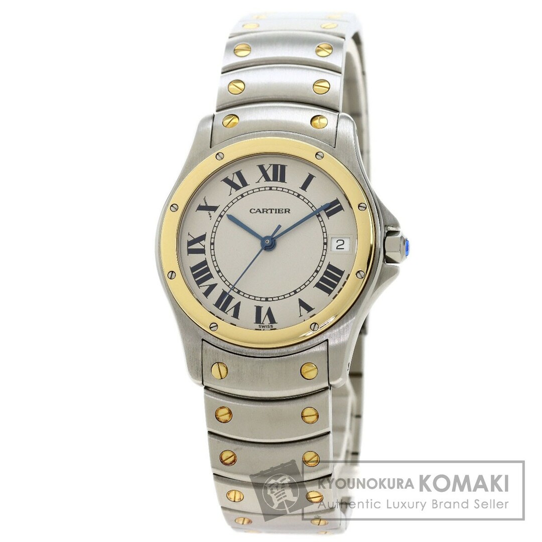 CARTIER W20036R3 サントスクーガー LM  腕時計 SS SSxK18YG メンズ