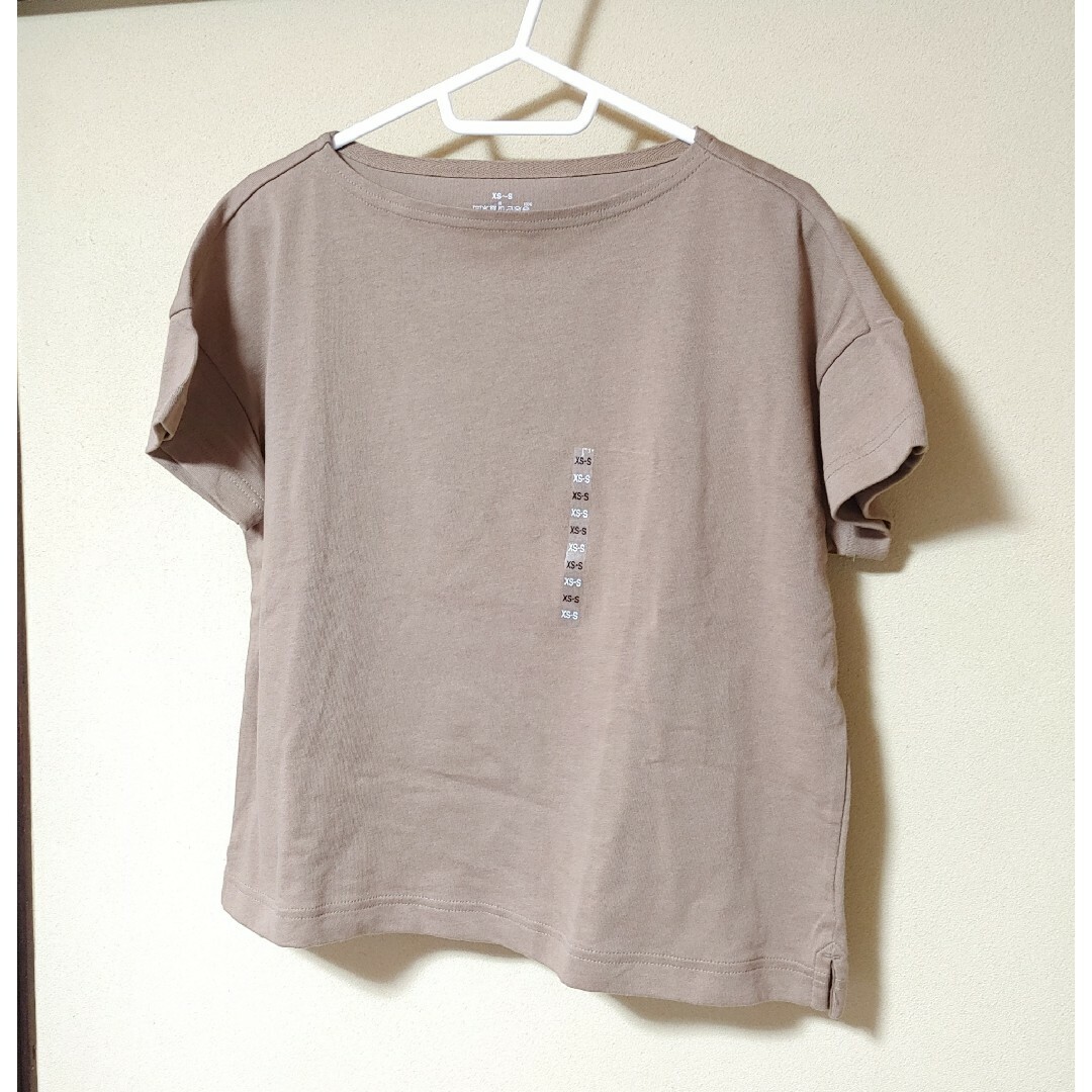 MUJI (無印良品)(ムジルシリョウヒン)の新品・MUJI＊ボートネックワイドTシャツ・サイズXS～S＊トップス・レディース レディースのトップス(Tシャツ(半袖/袖なし))の商品写真