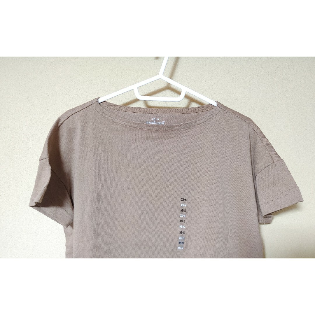 MUJI (無印良品)(ムジルシリョウヒン)の新品・MUJI＊ボートネックワイドTシャツ・サイズXS～S＊トップス・レディース レディースのトップス(Tシャツ(半袖/袖なし))の商品写真