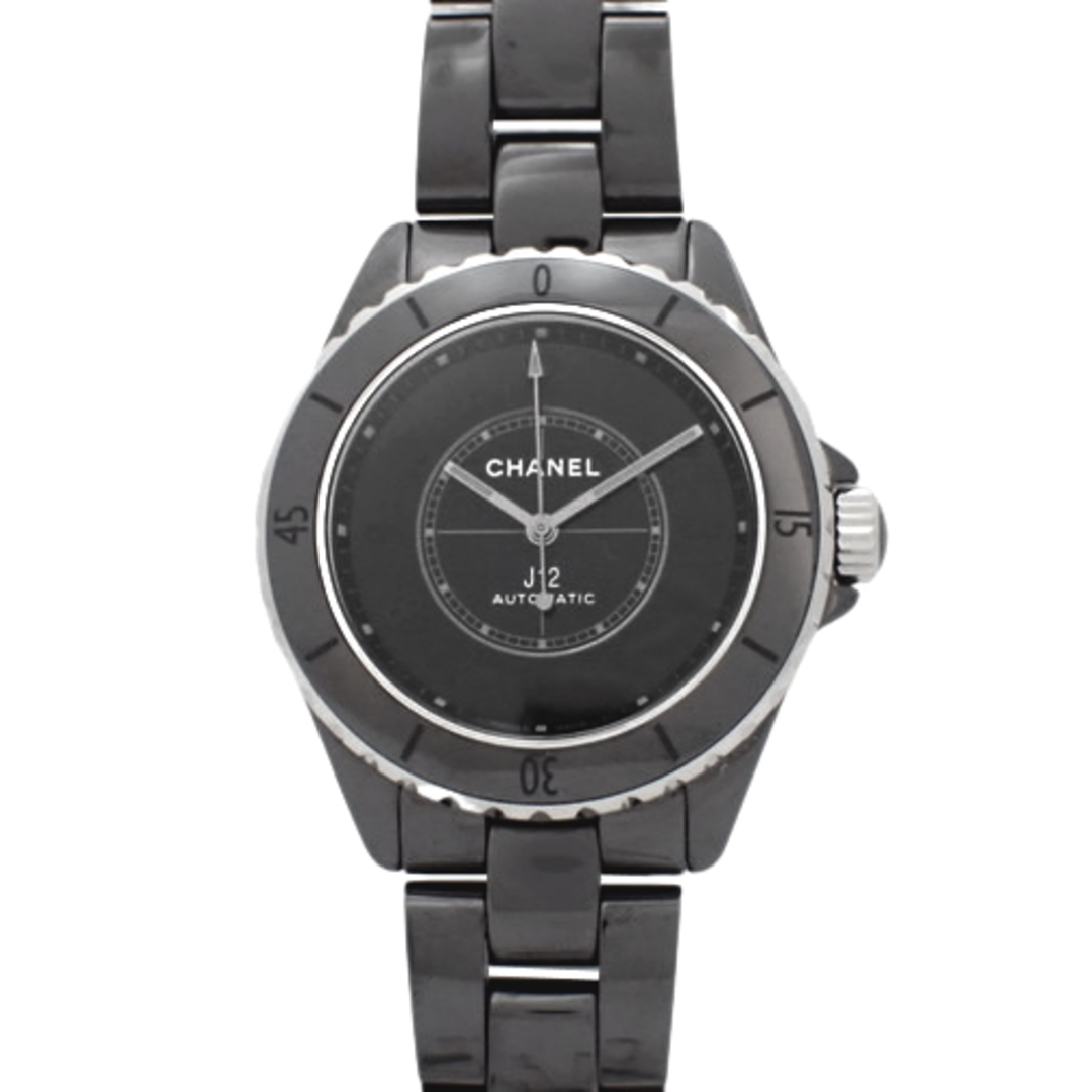 シャネル J12 ファントム キャリバー12.1, 38MM 自動巻き 腕時計 セラミック ブラック 2022年7月購入 H6185(2023年7月現在現行品) レディース 40802063860【アラモード】