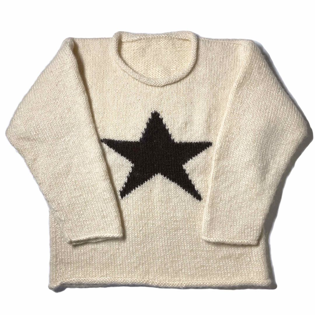 希少 Vintage Ecuador Roll Neck Star Knit