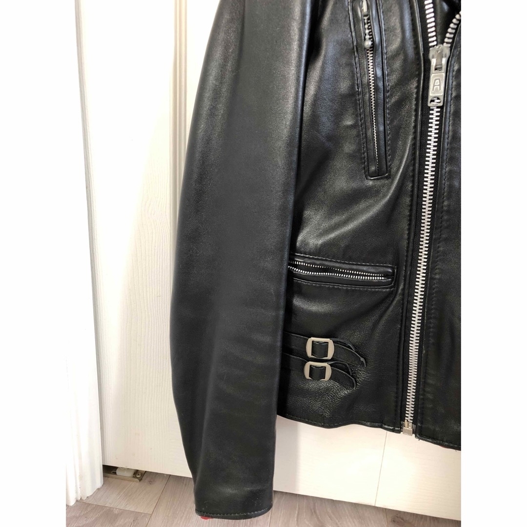 666 ライダース 34 シープスキンレザー ロンジャン パンク uk