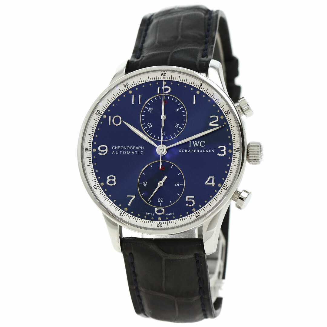 IWC(インターナショナルウォッチカンパニー)のIWC IW371432 ポルトギーゼ クロノ  ローレウス 世界2000本限定 腕時計 SS クロコダイル メンズ メンズの時計(腕時計(アナログ))の商品写真