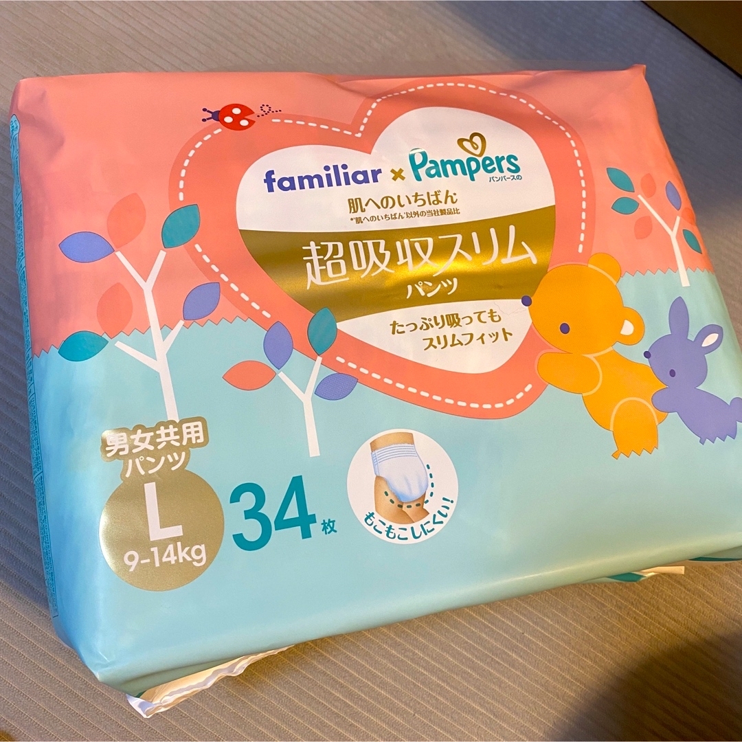 familiar(ファミリア)のfamiliar ファミリア パンパース　コラボオムツ　Lサイズ キッズ/ベビー/マタニティのおむつ/トイレ用品(ベビー紙おむつ)の商品写真