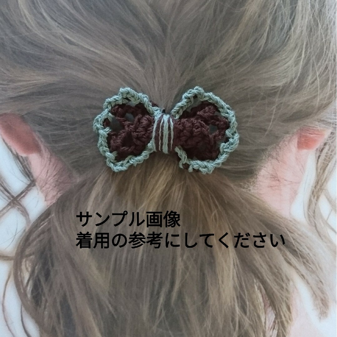 グレーコットンレース☆ヘアクリップ