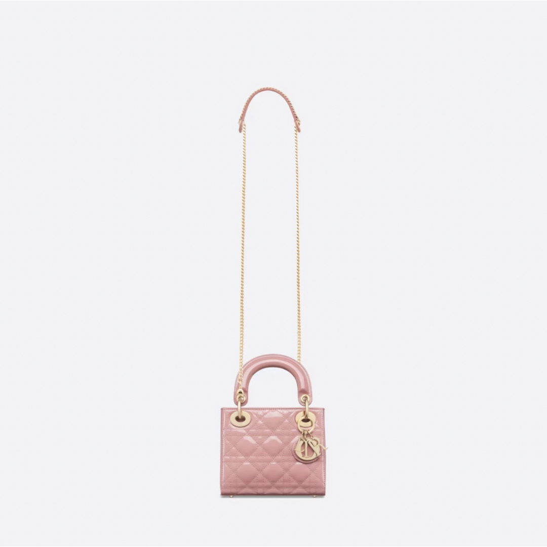 Christian Dior(クリスチャンディオール)の新品 定価以下 LADY DIOR ミニバッグ アンティークピンク ピンク レディースのバッグ(ショルダーバッグ)の商品写真