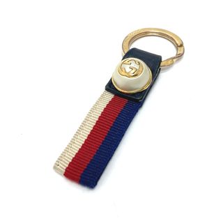 グッチ(Gucci)のグッチ GUCCI パール ライン GG キーホルダー 鍵 キーリング ナイロン/レザー マルチカラー(キーホルダー)