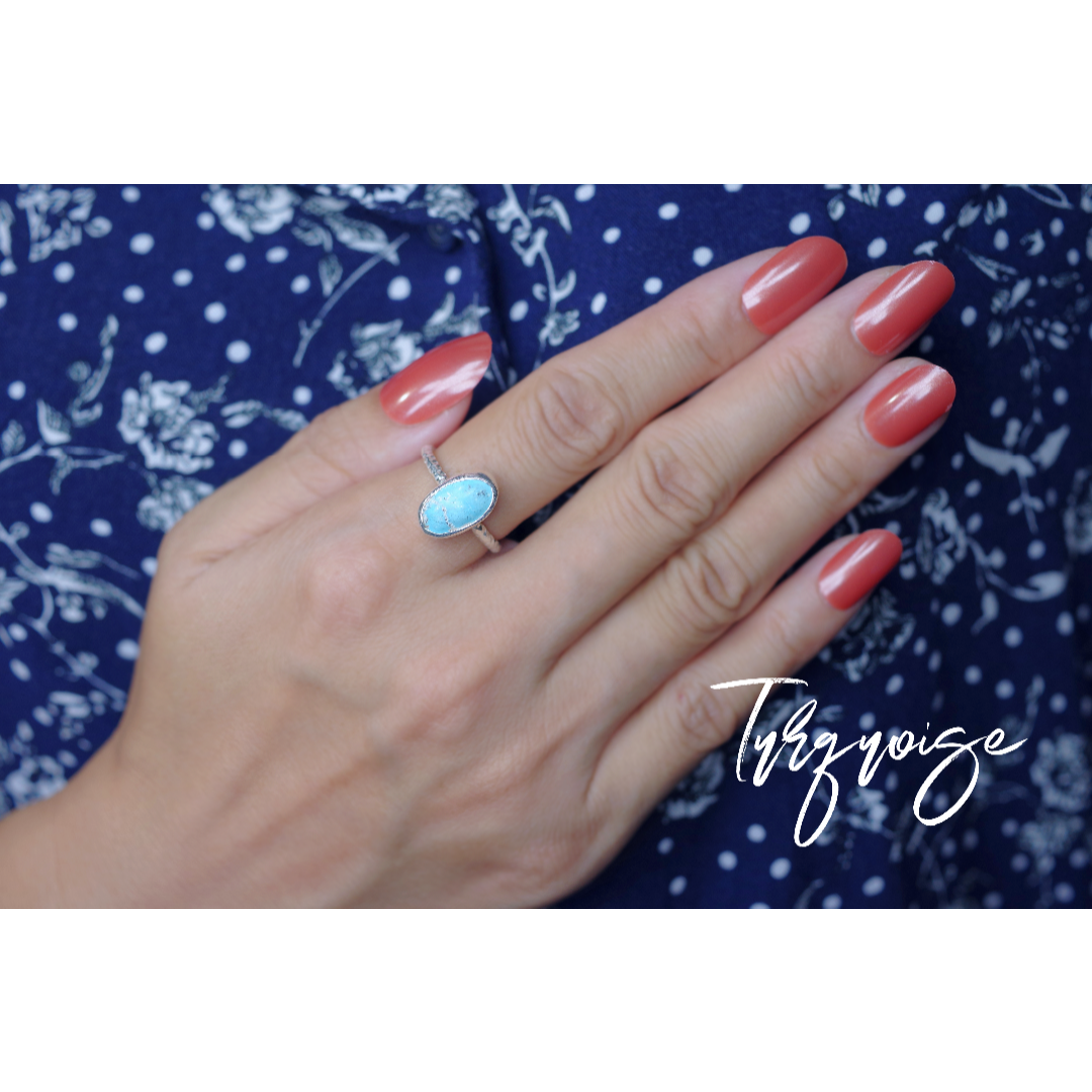 New Arrival☆新作☆『Turquoise』☆天然石リングsilver9
