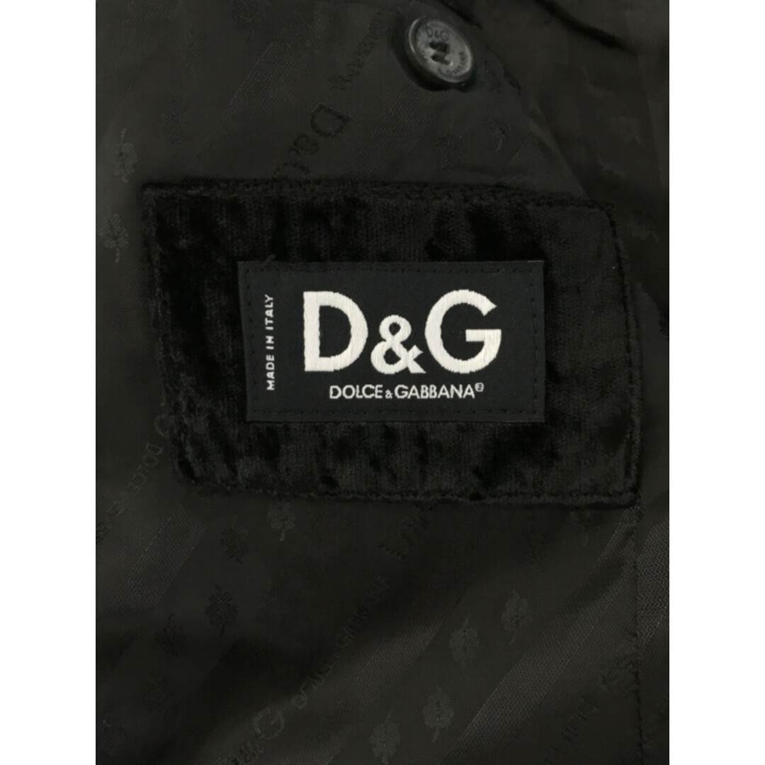 D&G(ディーアンドジー)のD&G ストライプジャガードトリムテーラードジャケット ブラック 50 メンズのジャケット/アウター(テーラードジャケット)の商品写真