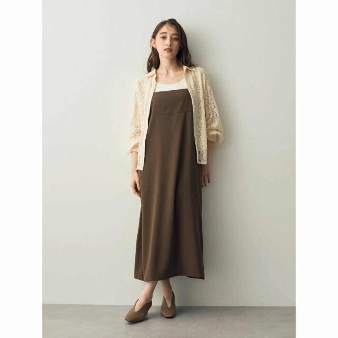 YECCA VECCA(イェッカヴェッカ)の【ブラウン】ロングキャミワンピース/23AW レディースのワンピース(ロングワンピース/マキシワンピース)の商品写真