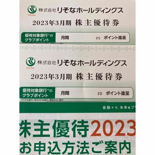 りそな銀行　株主優待券　クラブポイント 45ポイント　りそなホールディングス(その他)