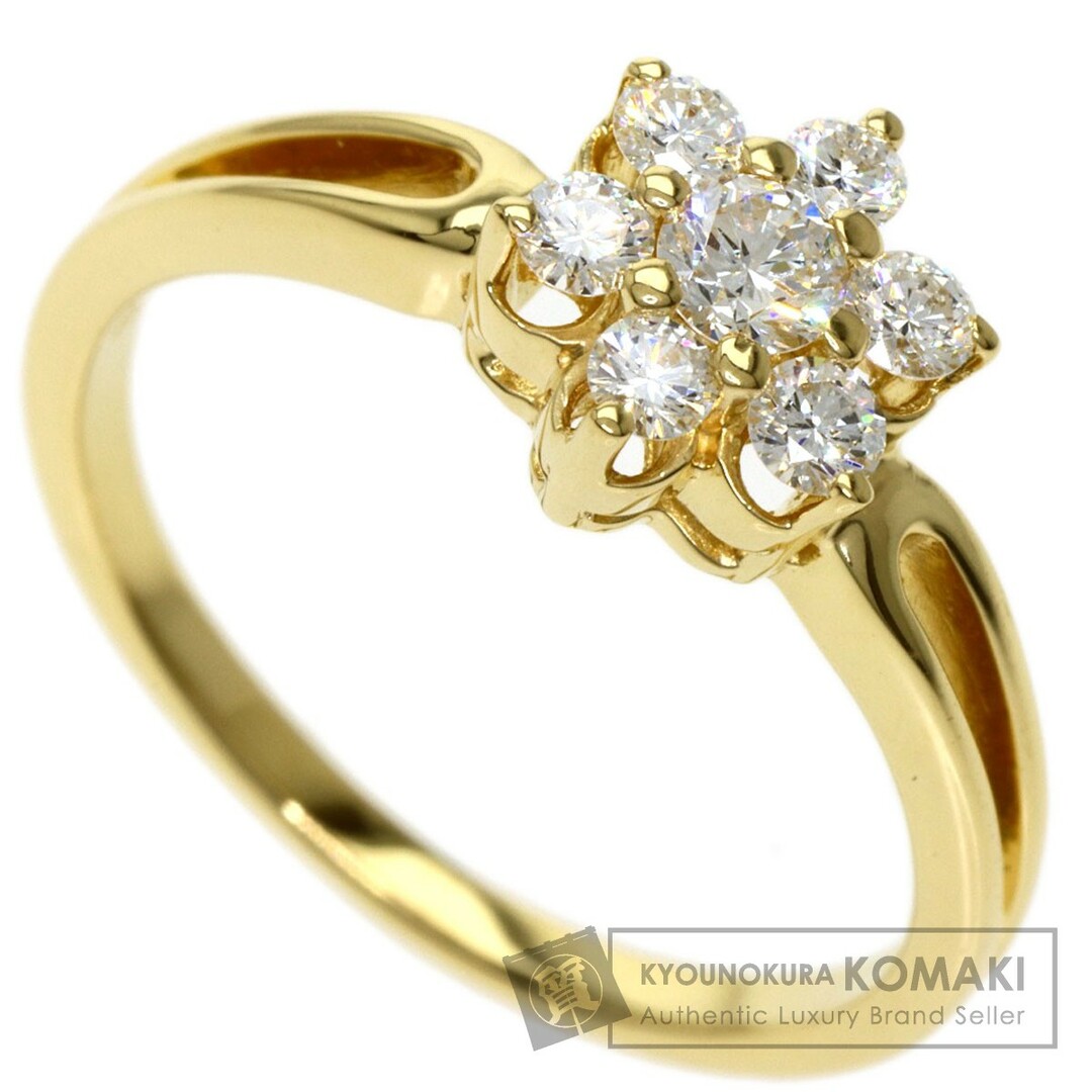 MIKIMOTO フラワーモチーフ ダイヤモンド リング・指輪 K18YG レディース40427183ブランド