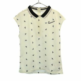 ナイキ(NIKE)のナイキ ドライフィット 総柄 スポーツウェア M ホワイト NIKE DRI-FIT レディース 【中古】  【230727】 メール便可(ウェア)