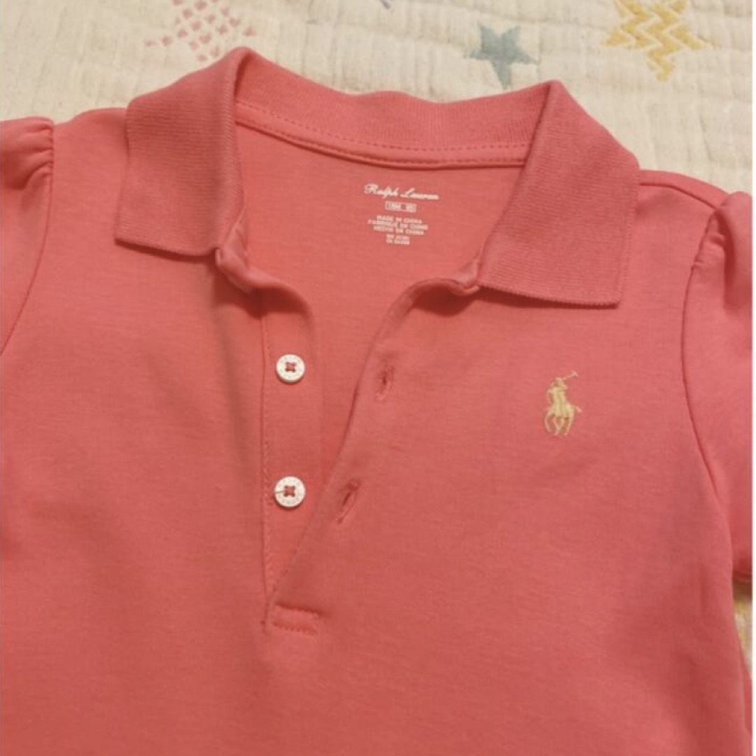 Ralph Lauren(ラルフローレン)の☆美品☆ラルフローレン☆ピンクフリルポロワンピース☆ キッズ/ベビー/マタニティのベビー服(~85cm)(ワンピース)の商品写真