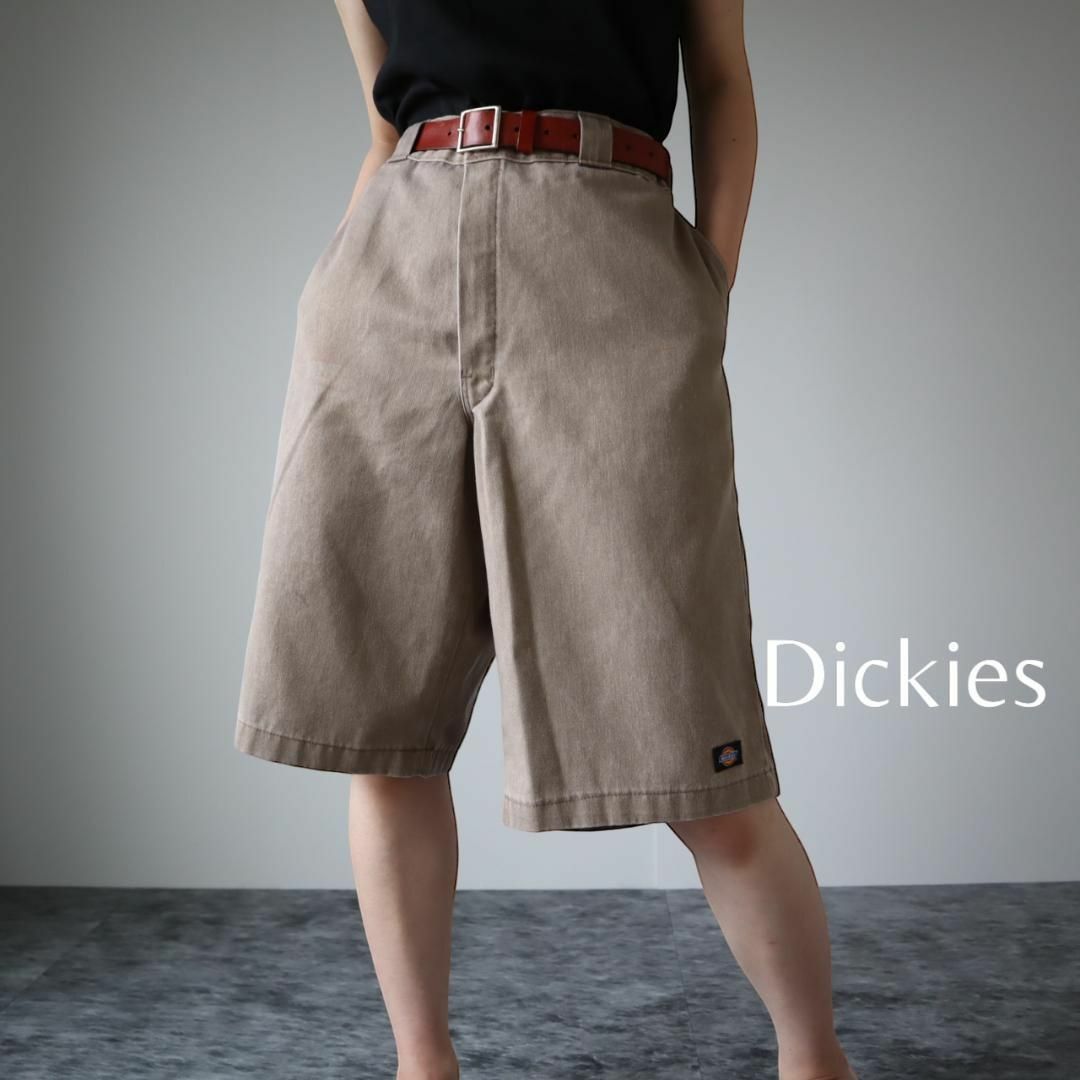 Dickies(ディッキーズ)の【ディッキーズ】ワイド ワークショーツ ハーフパンツ 90s グレージュ W38 メンズのパンツ(ショートパンツ)の商品写真