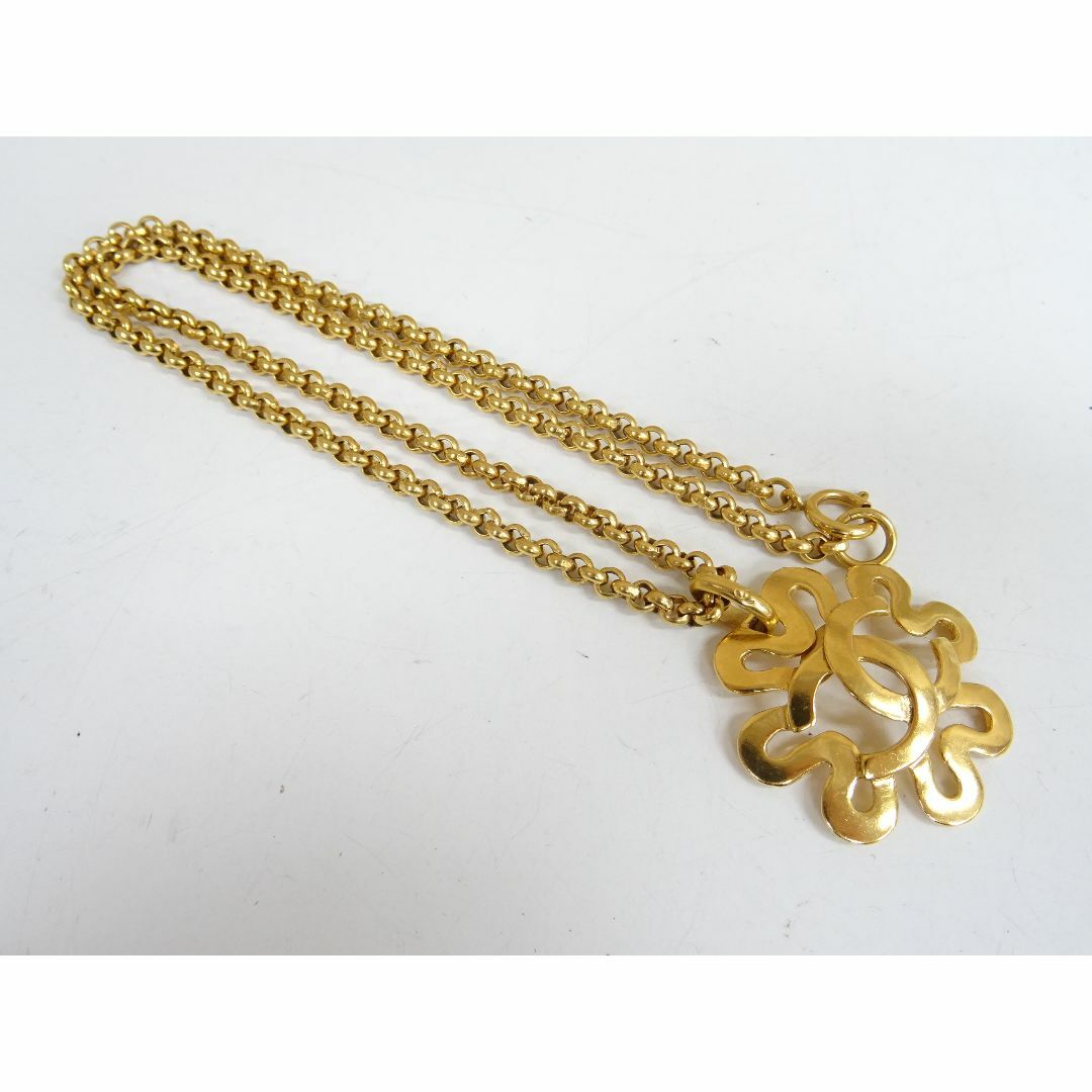 CHANEL - K梅002/ CHANEL ココマーク ゴールドカラー ネックレス 95 P