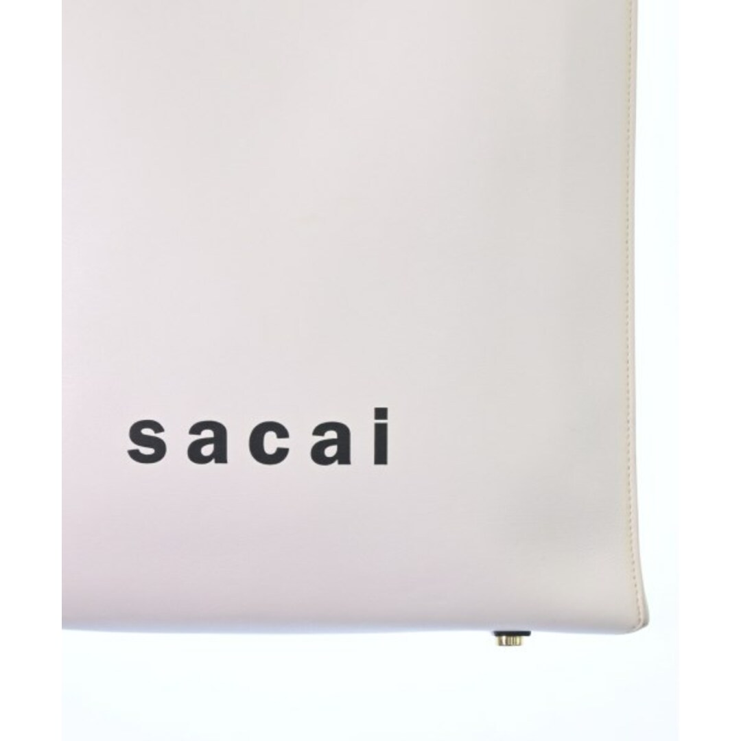 sacai(サカイ)のsacai サカイ ハンドバッグ - 白 【古着】【中古】 レディースのバッグ(ハンドバッグ)の商品写真