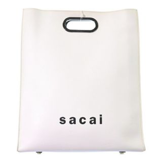 サカイ(sacai)のsacai サカイ ハンドバッグ - 白 【古着】【中古】(ハンドバッグ)