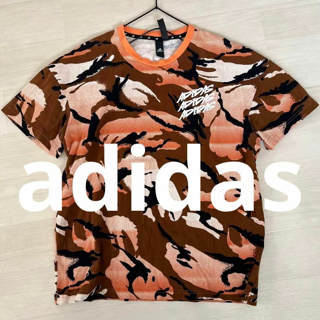 adidas(アディダス)のアディダス　迷彩柄　Tシャツ 半袖　Oサイズ　総柄 メンズのトップス(Tシャツ/カットソー(半袖/袖なし))の商品写真