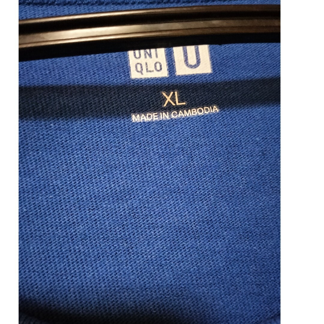 UNIQLO(ユニクロ)のユニクロユー ユニクロ クルーネックT Tシャツ ブルー XL 半袖 メンズのトップス(Tシャツ/カットソー(半袖/袖なし))の商品写真