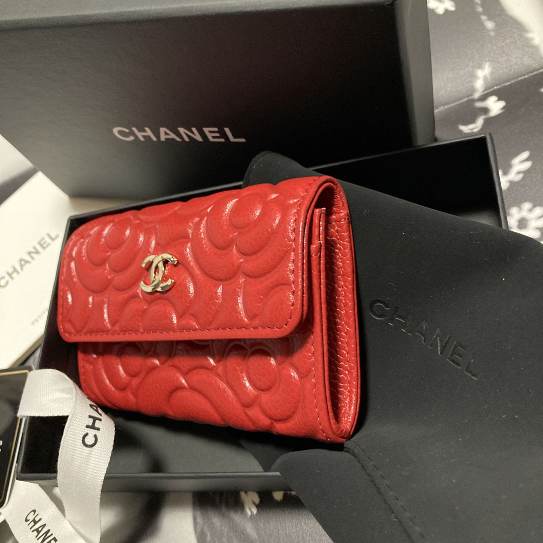 新品未使用☆CHANEL☆カメリア☆コインケース☆カードケース☆キャビア☆