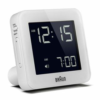 ブラウン(BRAUN)のBRAUN ブラウン 置き時計 白 目覚まし時計 デジタル アラーム クロック (置時計)