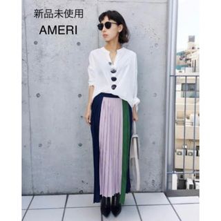 アメリヴィンテージ(Ameri VINTAGE)の未使用♦AMERI COLOR DOCKING PLEATS SKIRT(ロングスカート)