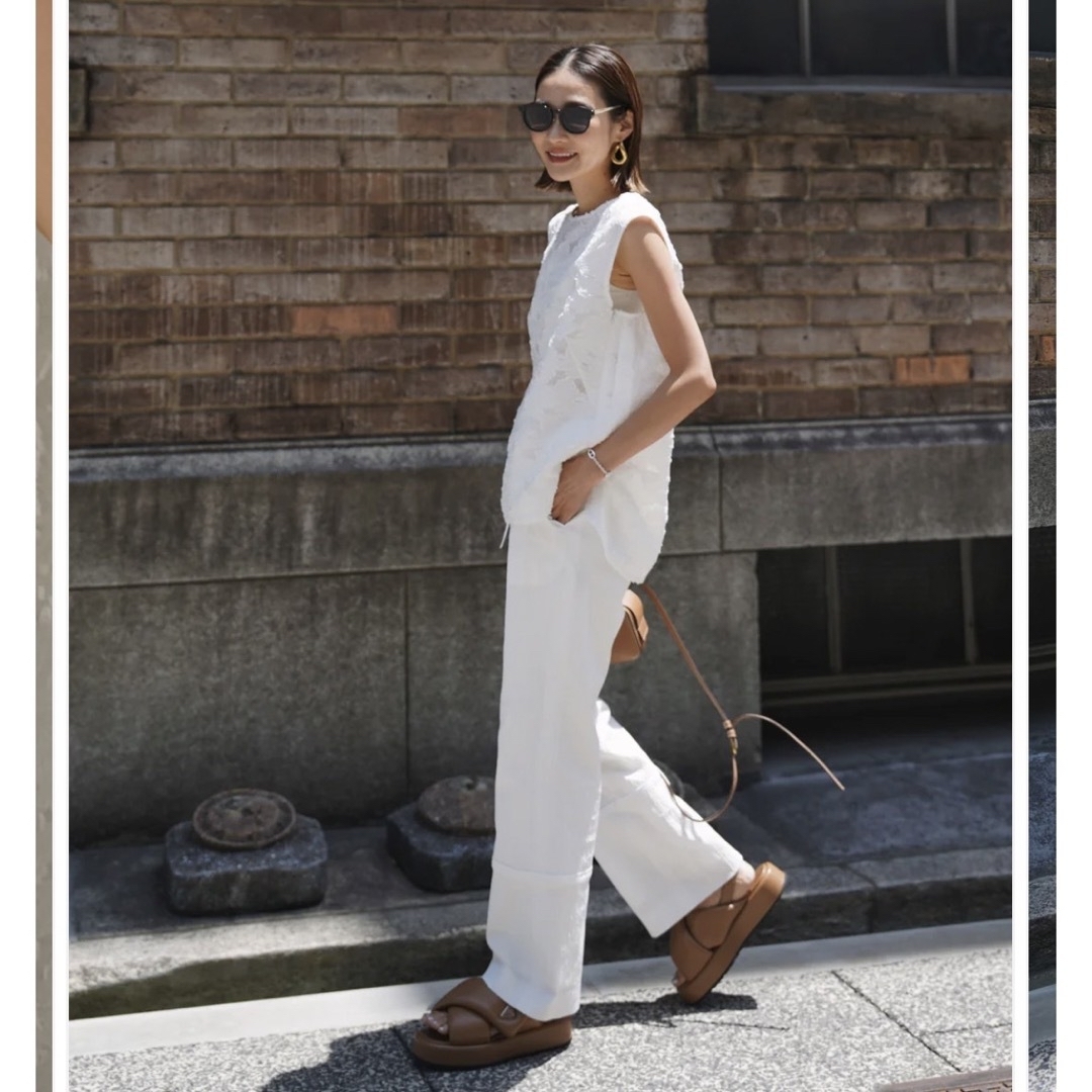ぴ様専用 ノースリーブジャガードトップス【WHITE】ELLIE エリーの通販