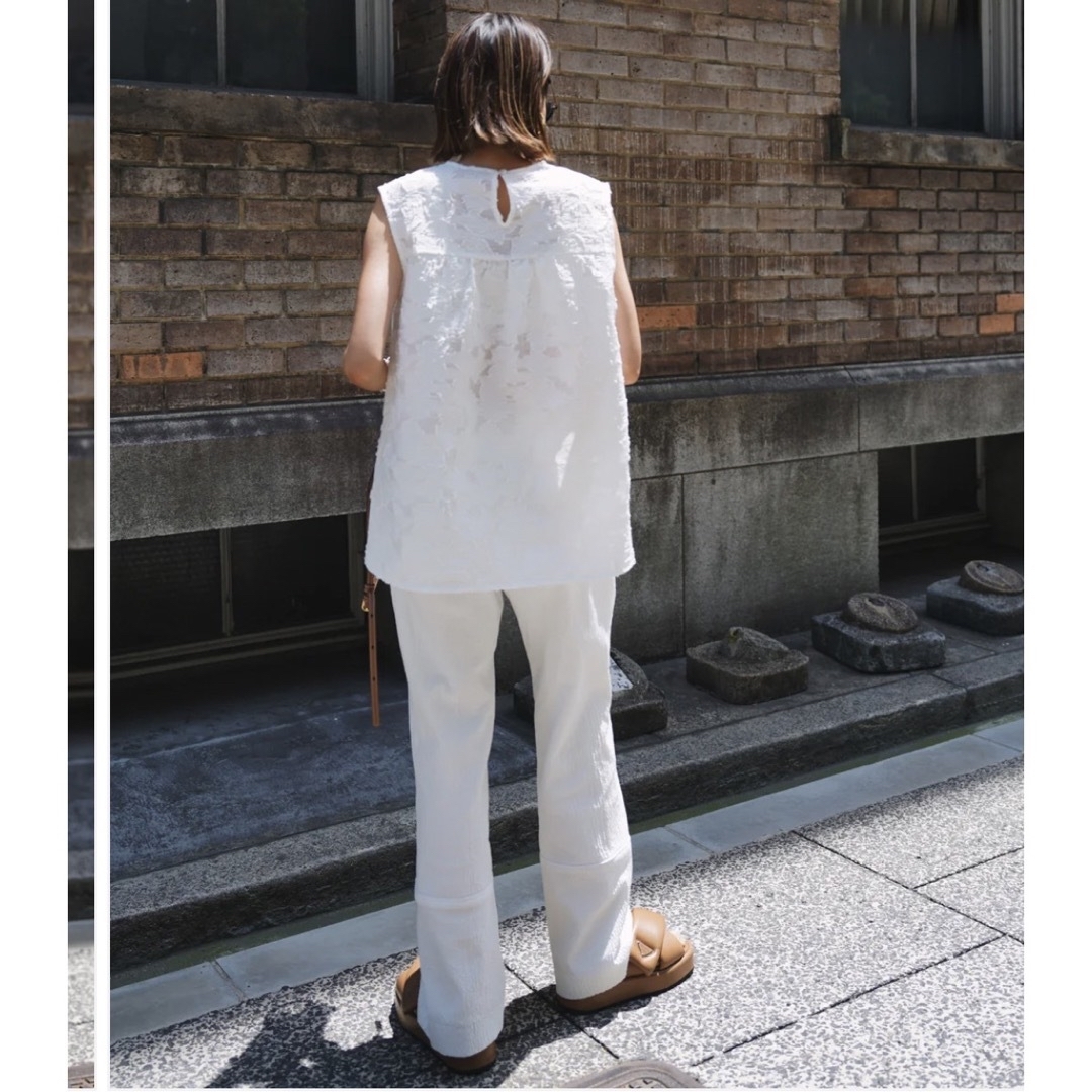 ぴ様専用 ノースリーブジャガードトップス【WHITE】ELLIE エリーの通販