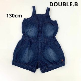 ダブルビー(DOUBLE.B)のDOUBLE.B ダブルビー　デニム　夏　ロンパース　130cm オーバーオール(その他)