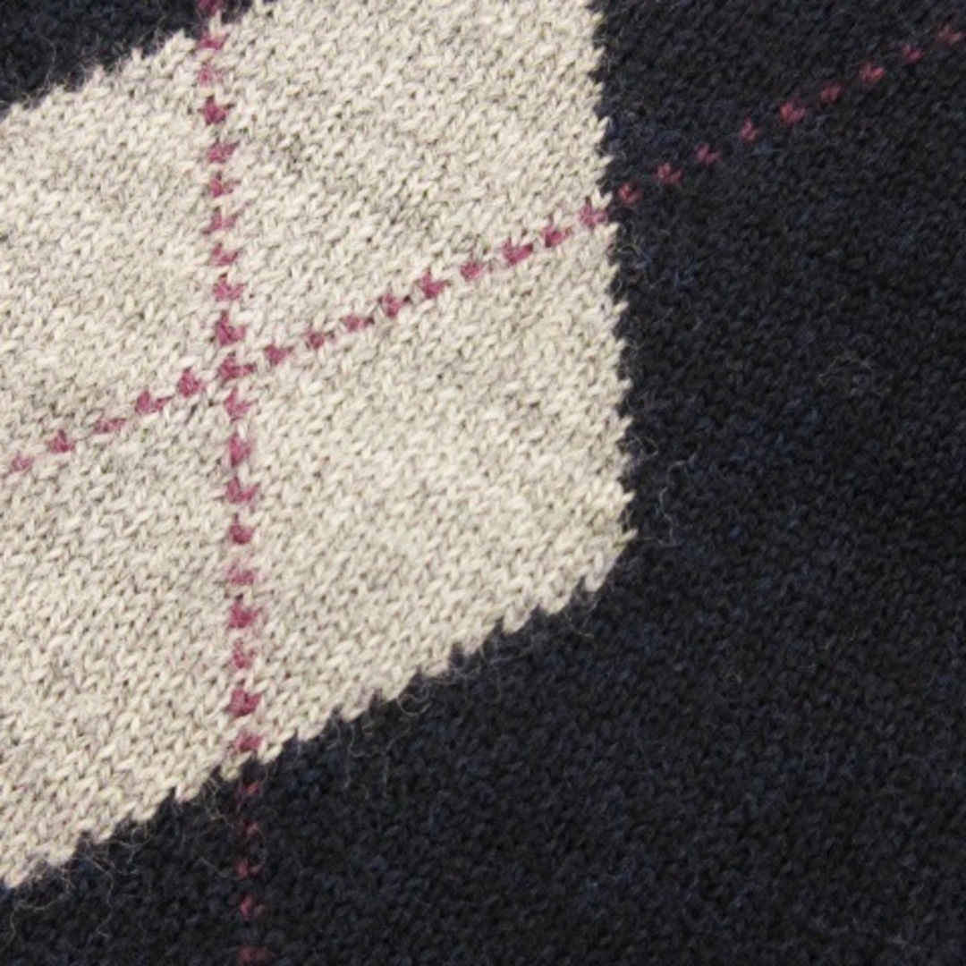 『JPRESS』 ジェイプレス （L） ニット セーター 半袖 チェック ウール