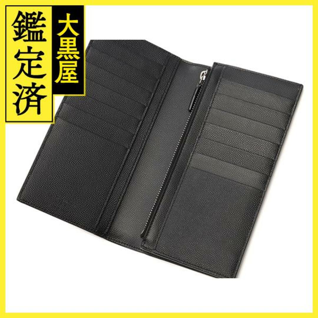 サンローラン 二つ折ZIP長財布 ブラック レザー 396308 【432