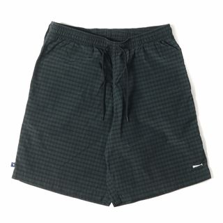 ディセンダント(DESCENDANT)のDESCENDANT ディセンダント パンツ サイズ:2 22SS ナイロン チェック イージー ショーツ SHORE NYLON SHORTS グリーン ボトムス ズボン ショートパンツ 【メンズ】【中古】(ショートパンツ)