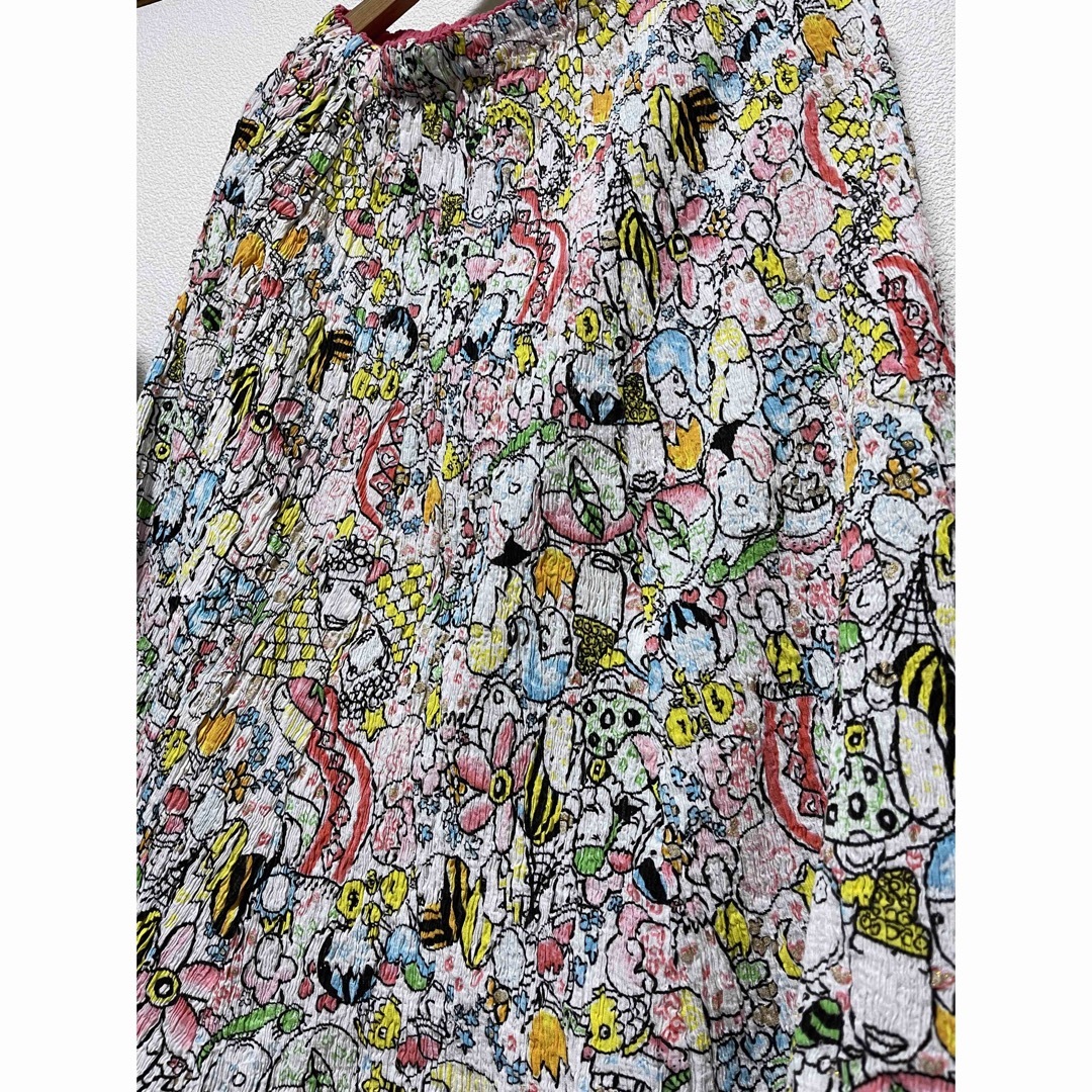 TSUMORI CHISATO(ツモリチサト)のツモリチサト　イラストプリント　新品　楊柳　スカート　 レディースのスカート(ひざ丈スカート)の商品写真