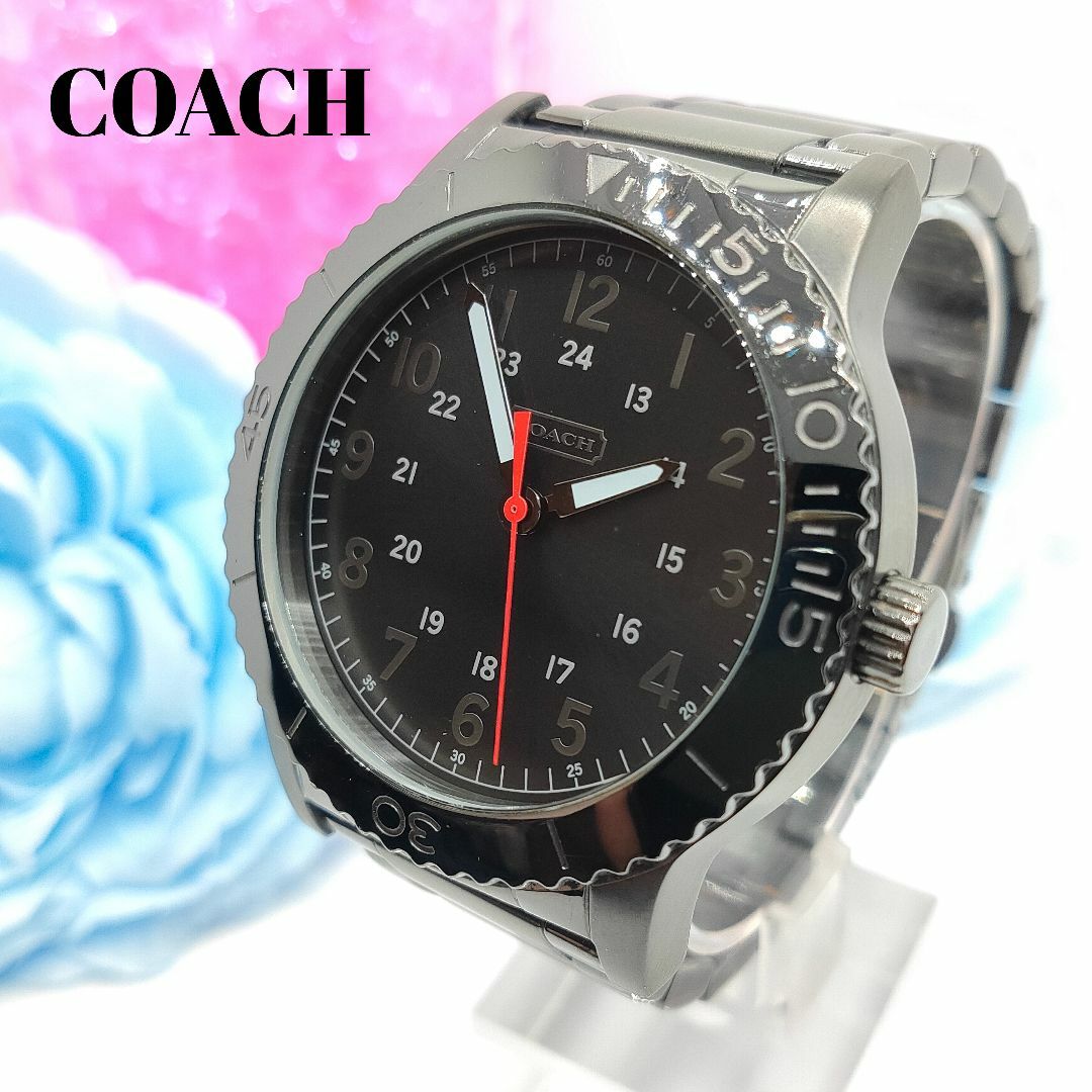 COACH　コーチ　メンズ腕時計　ブラック　シンプル