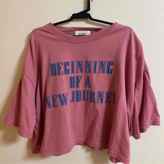 ビームス(BEAMS)のbeams 半袖　ショート丈　Tシャツ　ピンク(Tシャツ(半袖/袖なし))