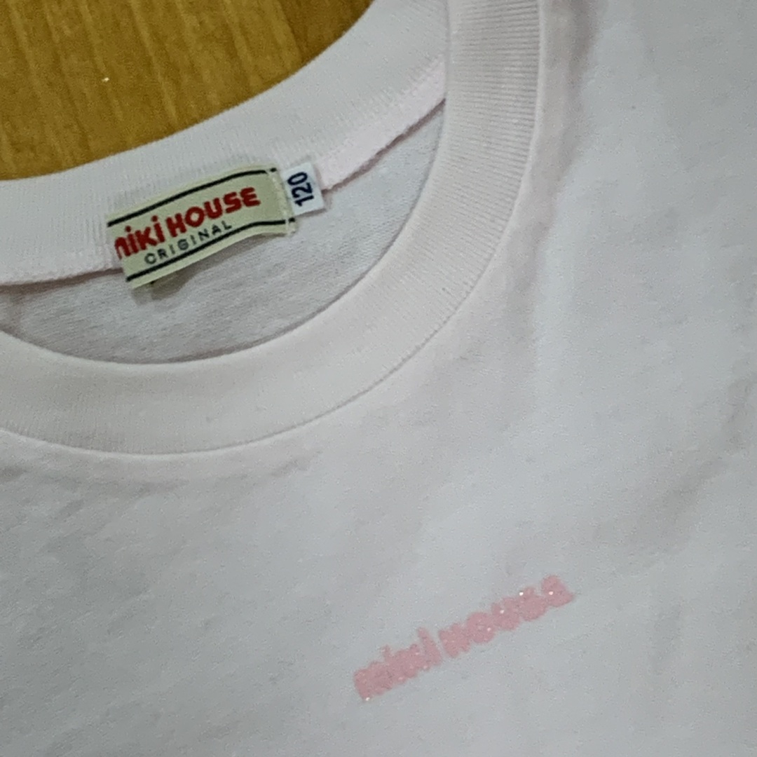 mikihouse(ミキハウス)のミキハウス　Tシャツ　ロゴ　120 キッズ/ベビー/マタニティのキッズ服女の子用(90cm~)(Tシャツ/カットソー)の商品写真