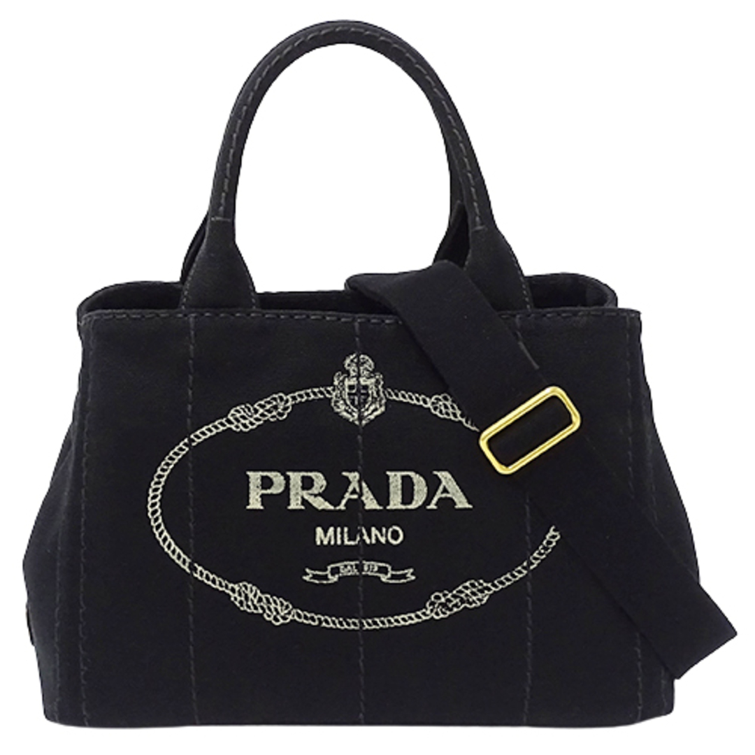 キャンバス製造国プラダ PRADA バッグ レディース ブランド トートバッグ ハンドバッグ ショルダーバッグ 2way カナパ ミニ キャンバス ブラック 1BG439 黒 コンパクト おしゃれ かわいい 大人