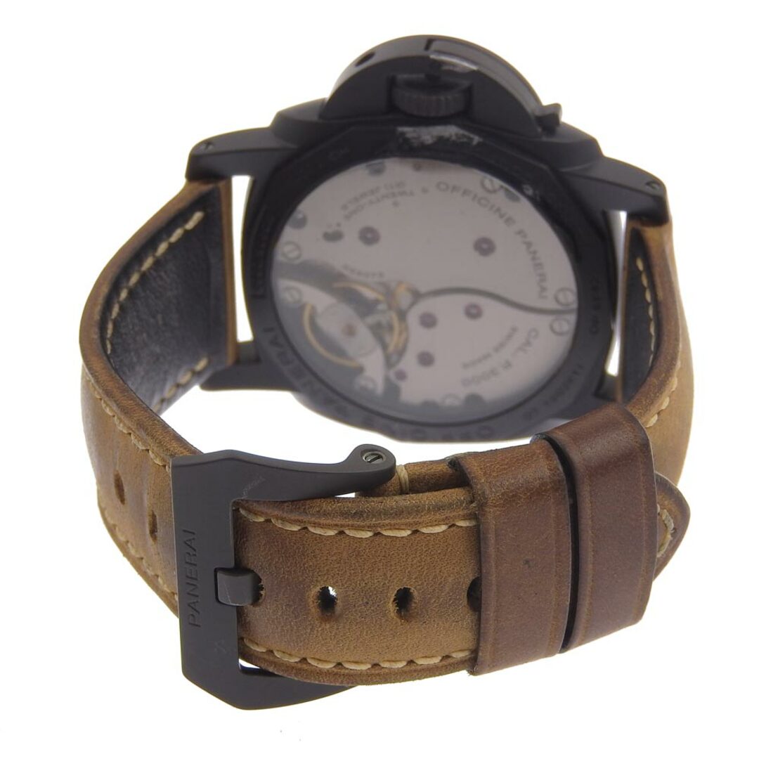 【PANERAI】パネライ ルミノール1950 3DAYS  限定2000本 PAM00375 レザー×コンポジット 茶 手巻き スモールセコンド メンズ ブラウン文字盤 腕時計