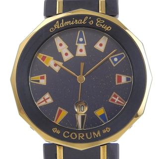 コルム(CORUM)の【CORUM】コルム アドミラルズカップ 99.810.31V52B ガンブルー×YG ネイビー クオーツ アナログ表示 メンズ ネイビー文字盤 腕時計(腕時計(アナログ))