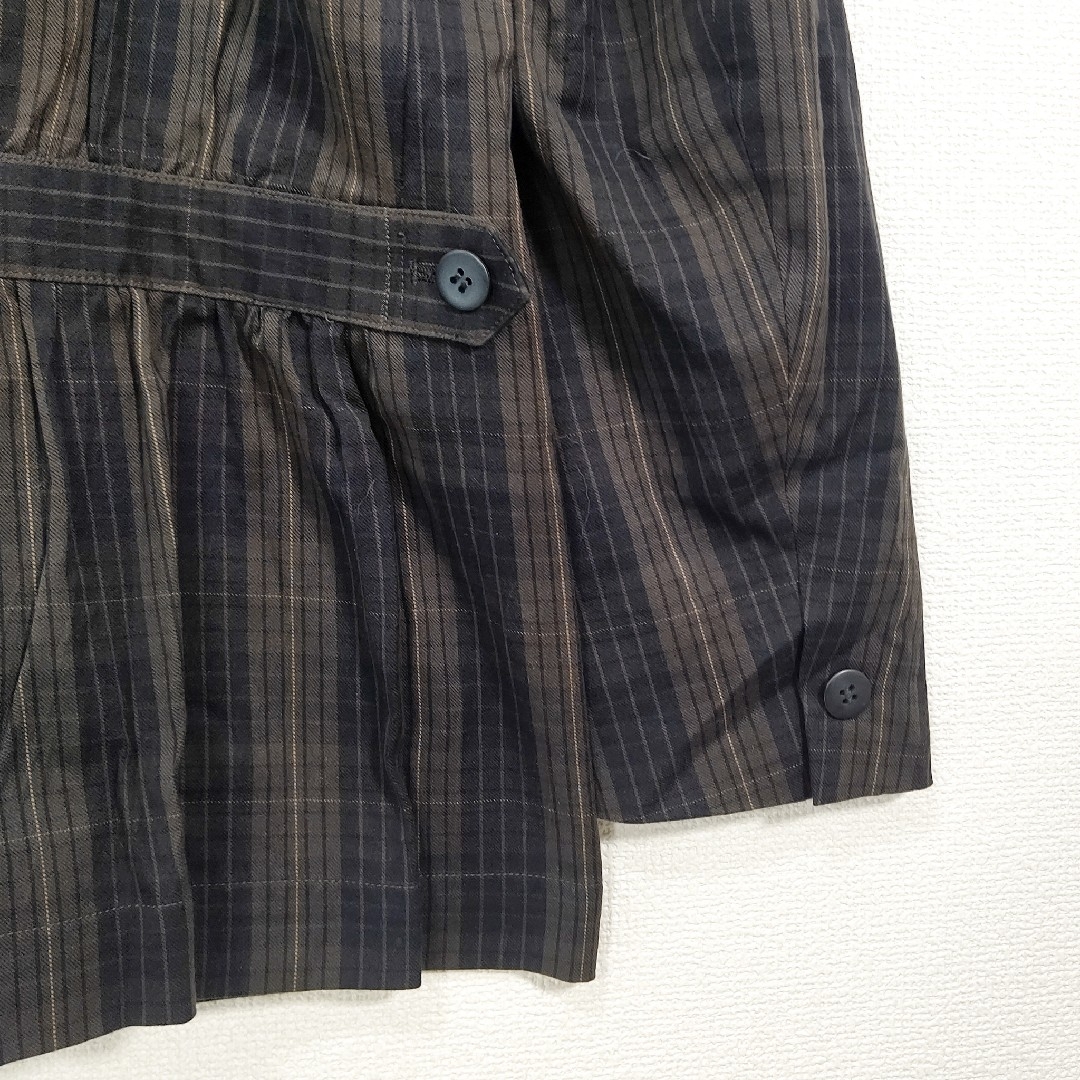 ☆1990年 オールド イッセイミヤケ☆ノーカラー チェックジャケット 肩