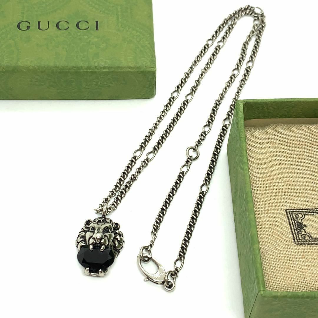 Gucci(グッチ)の☆美品☆GUCCI ライオンヘッドストーン付き ネックレス #0754y219 メンズのアクセサリー(ブレスレット)の商品写真