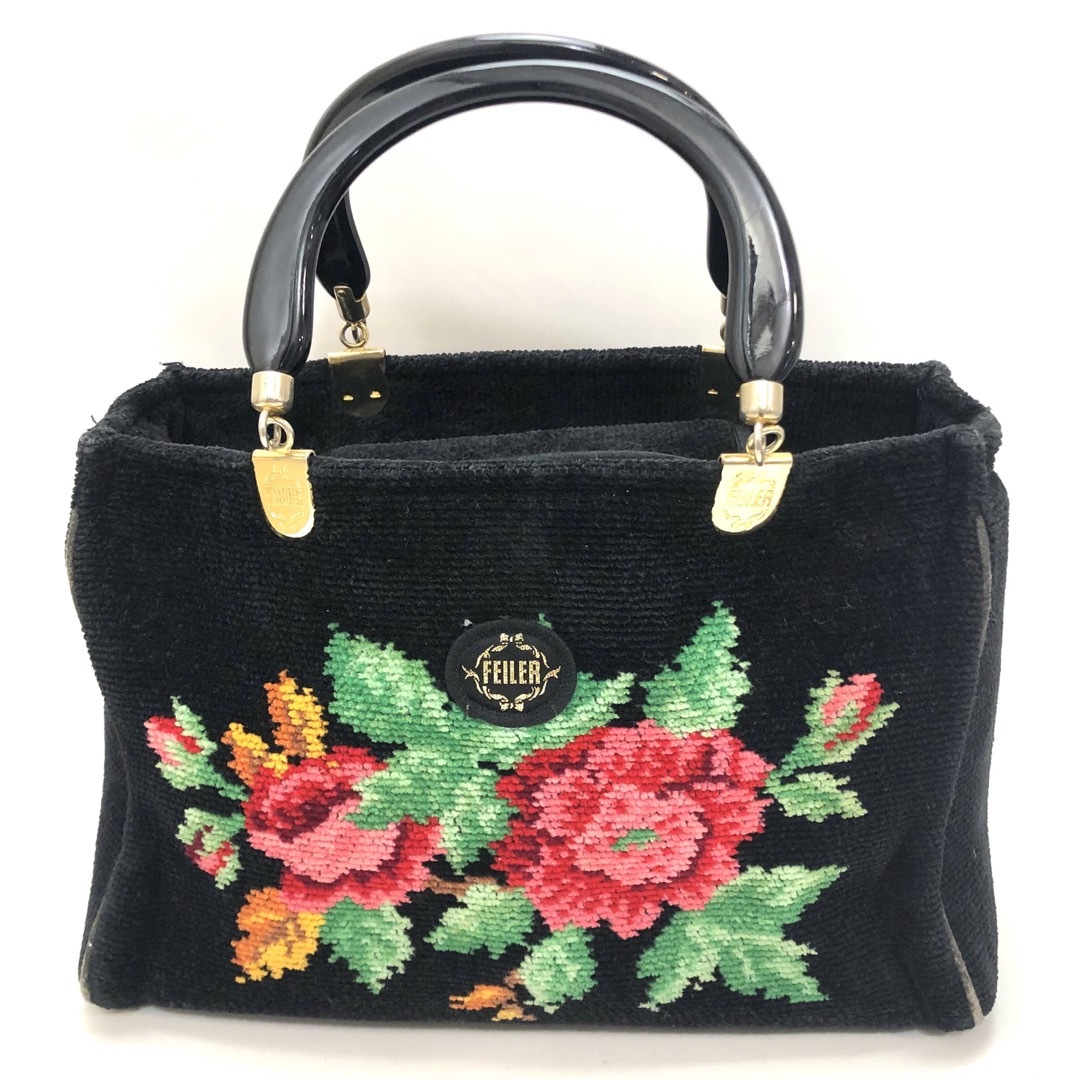 FEILER - フェイラー 黒 花柄 バッグ 18668409の通販 by FEILER - フェイラー 黒 花柄 バッグ 18668409の通販 by