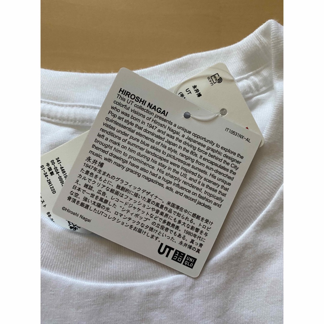 UNIQLO(ユニクロ)のユニクロ　永井博   Tシャツ　白　M  大瀧詠一　② メンズのトップス(Tシャツ/カットソー(半袖/袖なし))の商品写真