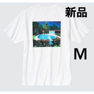 ユニクロ(UNIQLO)のユニクロ　永井博   Tシャツ　白　M  大瀧詠一　②(Tシャツ/カットソー(半袖/袖なし))