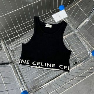 celine セリーヌ クルーネック ニット カラーステッチ ブラゾン XS