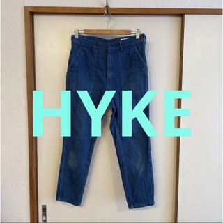 HYKE ハイク デニムテーパード ベイカーパンツ ファティーグパンツ 1