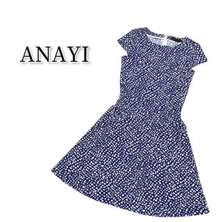 ANAYI アナイ　夏用ワンピース　ノースリーブ　総柄　お出掛け　上品　38