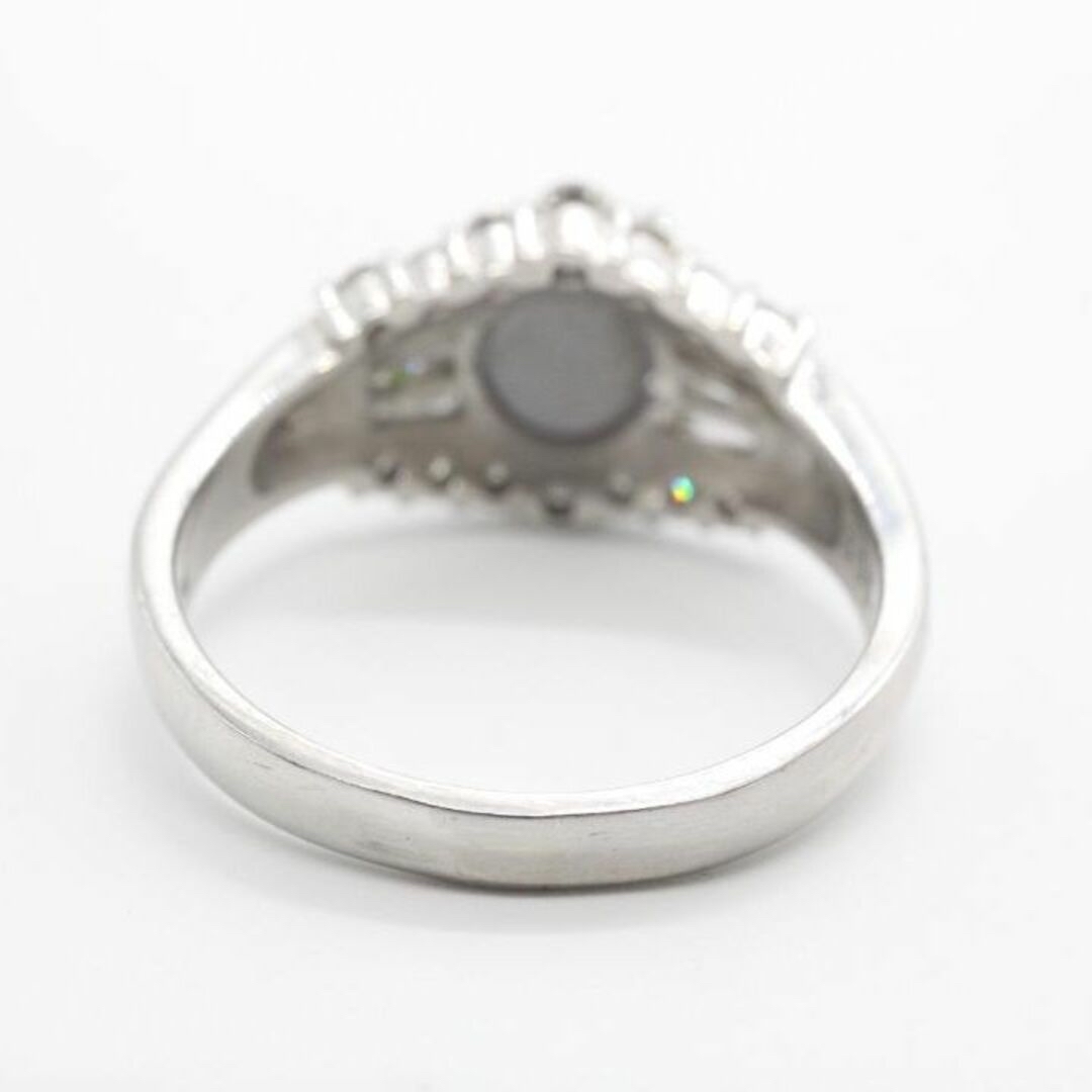 Pt900★プラチナ 天然スターサファイア ダイヤ デザイン リング レディースのアクセサリー(リング(指輪))の商品写真
