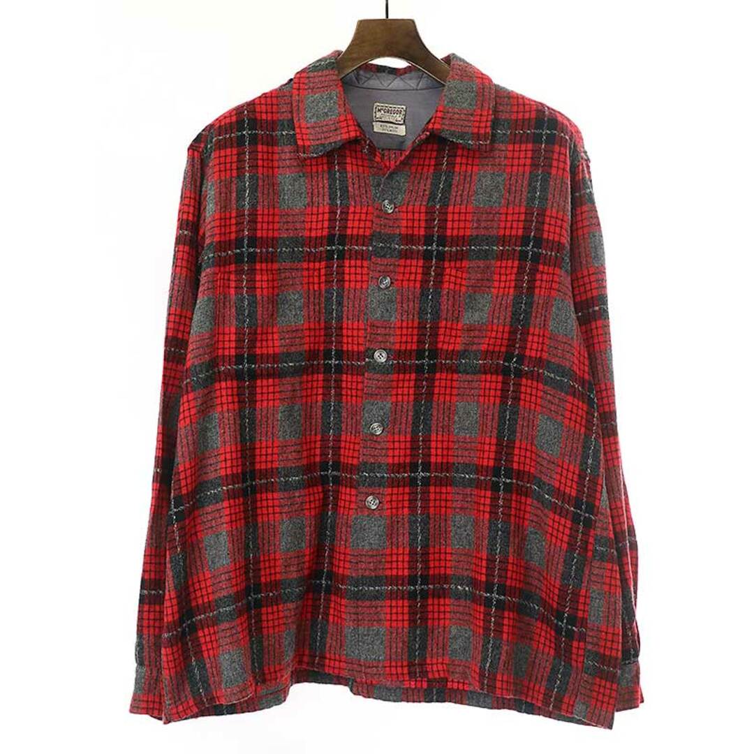McGREGOR - McGREGOR 1950's ウールチェックネルシャツ レッド Lの通販